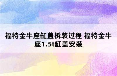 福特金牛座缸盖拆装过程 福特金牛座1.5t缸盖安装